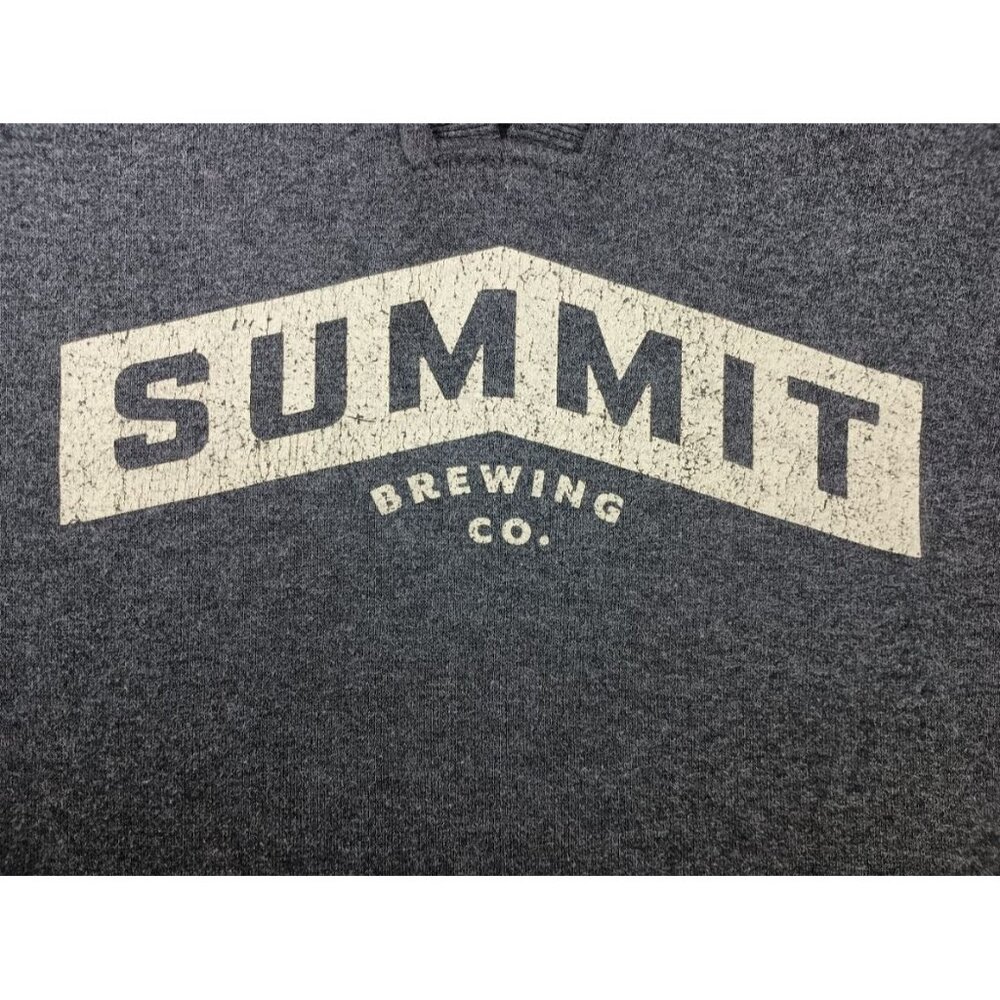 J. America Sport Lace Sweatshirt Summit Brewing Beer Sz. L Gray - Picture 2 of 7